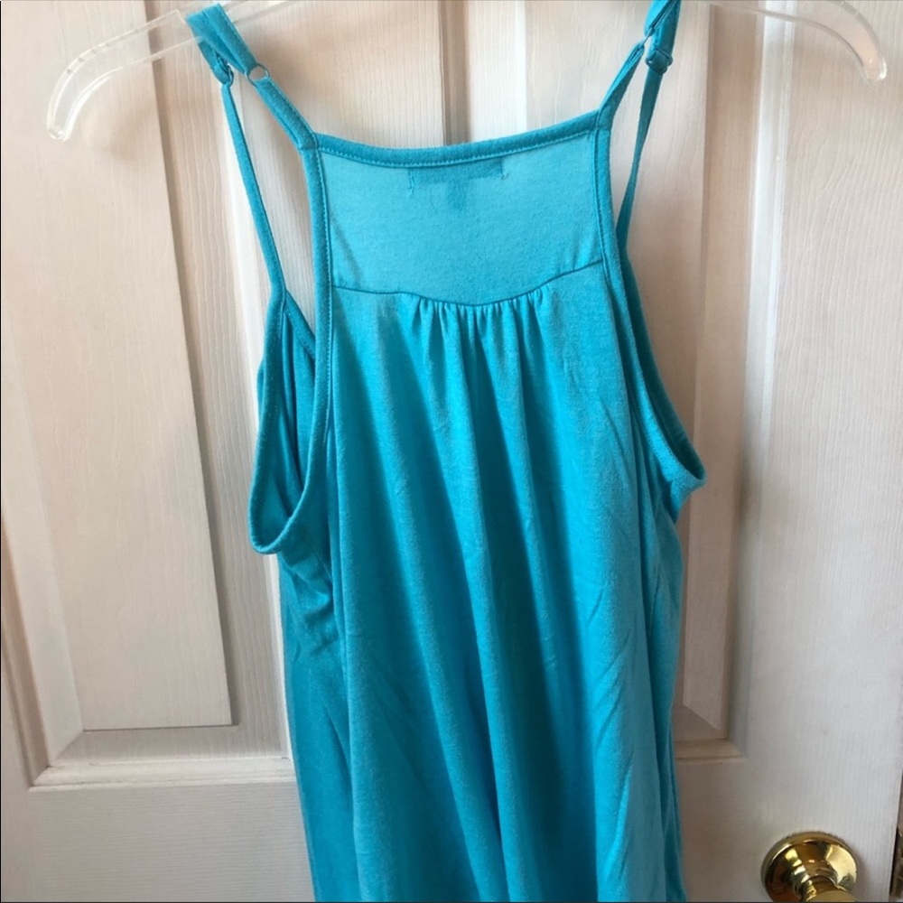Blue Flowy Tank Top | Charlotte Russe - Picture 2 of 2